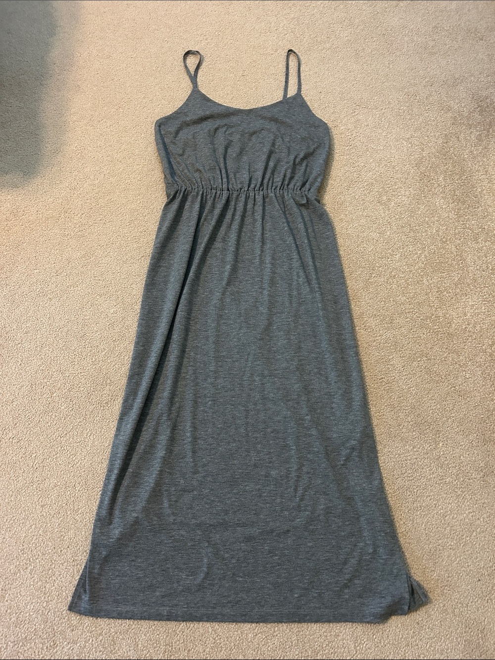 Charcoal grey casual maxi dress